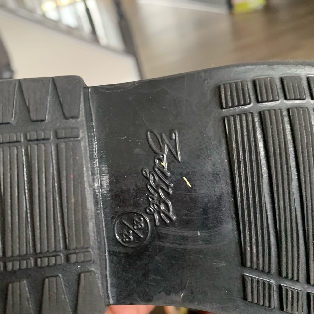 Zara black rain boots